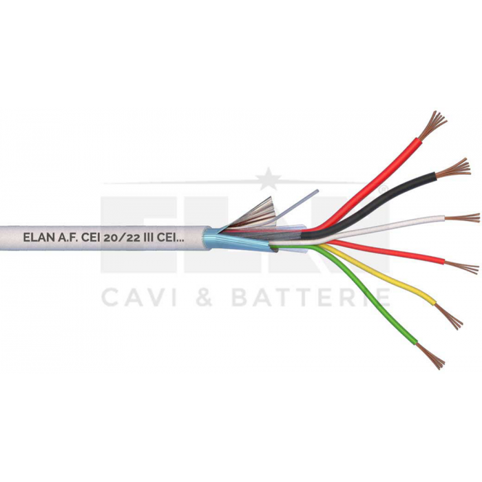 025041 | Καλώδιο Συναγερμού με Θωράκιση 2×0.5mm + 4×0.22mm (100m)