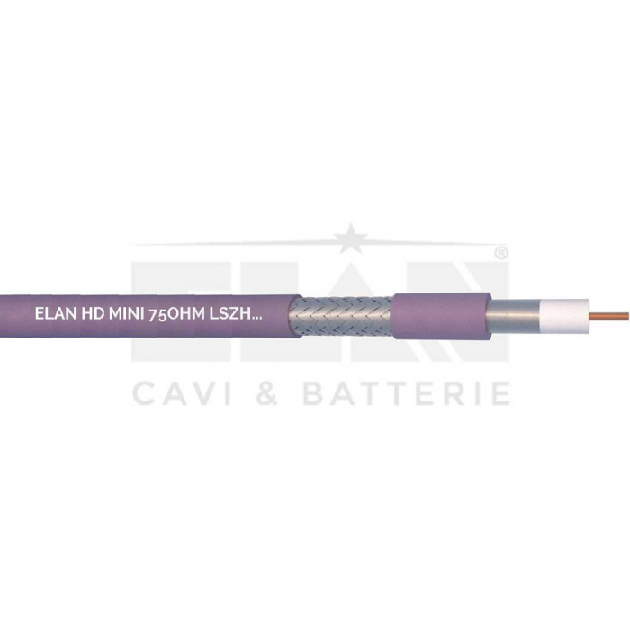 83593 Καλώδιο ομοαξονικό ΗD Mini CΟΑX HD με μόνωση LSZH (Low Smoke Zero Halogen)