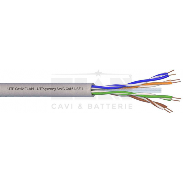 098233 | Καλώδιο Δικτύου ELANDATA CAT6 U/UTP 4x2x23AWG ∙ LSZH ∙ 305 m