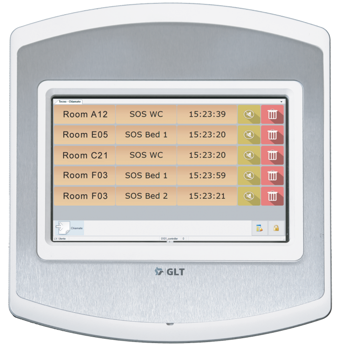 1049/300 Κύρια (master) οθόνη αφής 7" με πλακέτα συγκέντρωσης δύο κλάδων δικτύου