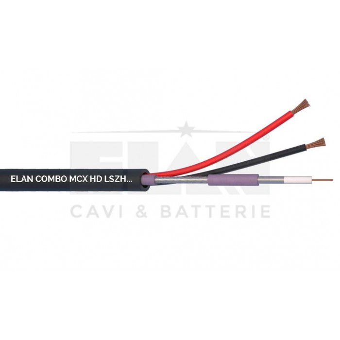 83105 Ομοαξονικό καλώδιο MINI ΗD MCX + 2×1mm με μόνωση LSZH (Low Smoke Zero Halogen)