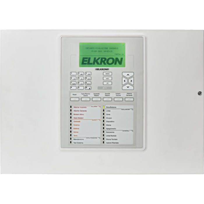 FAP548 EVO Digital fire detection control unit | 4 loop lines (max 8) / 8 open lines (max 16)