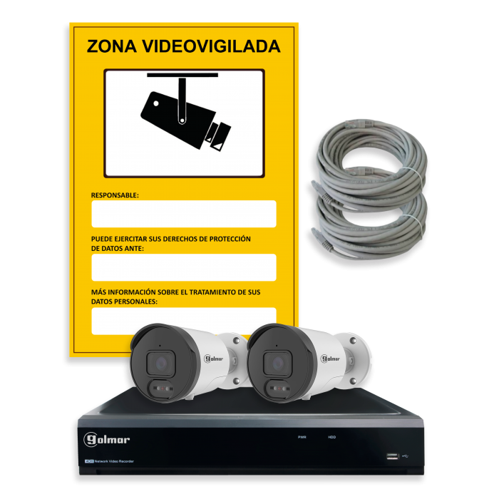 KIT-21B414N Κιτ CCTV IP με Καταγραφικό NVR-204P και 2 Κάμερες Bullet CIP-21B4E