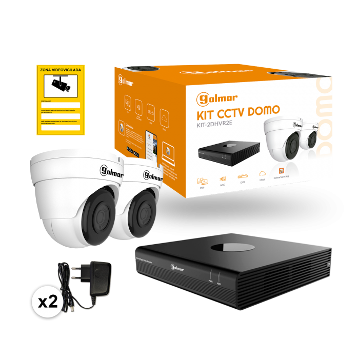 KIT-2DHVR2E Κιτ CCTV με Καταγραφικό DVR-104E και 2 Κάμερες Dome AHD4-21D2E