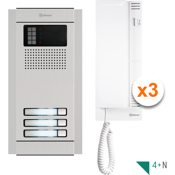 N4130/T-500 | Kit Θυροτηλεφώνου Nexa Compact ∙ 3 Κλήσεις