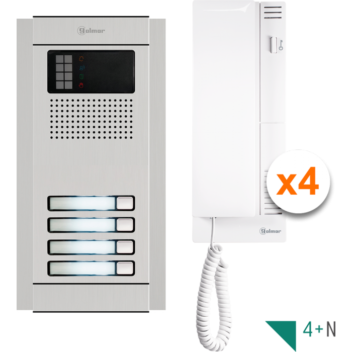 N4140/T-500 | Kit Θυροτηλεφώνου Nexa Compact ∙ 4 Κλήσεις