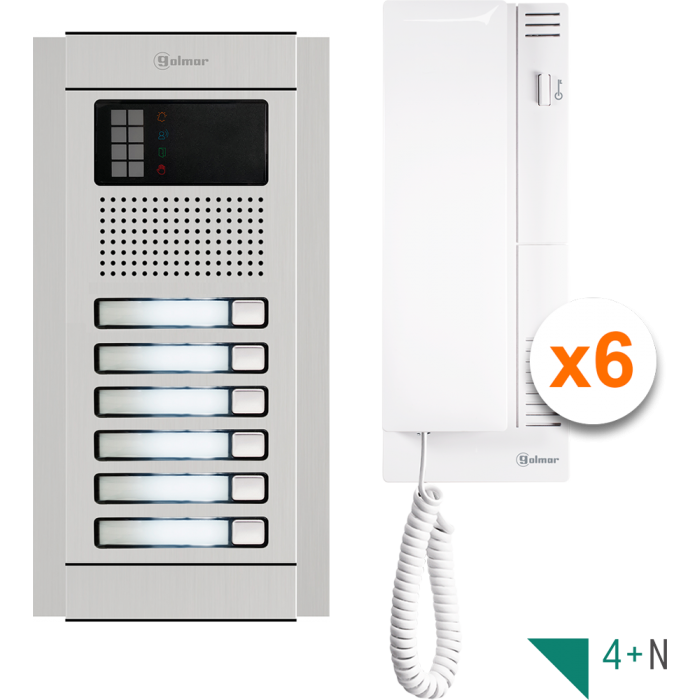 N4160/T-500 | Kit Θυροτηλεφώνου Nexa Compact ∙ 6 Κλήσεις