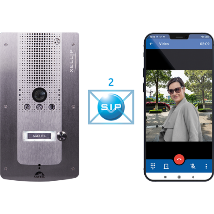 PACK SIP XE V1B Μπουτονιέρα θυρομεγαφώνου και κάμερας