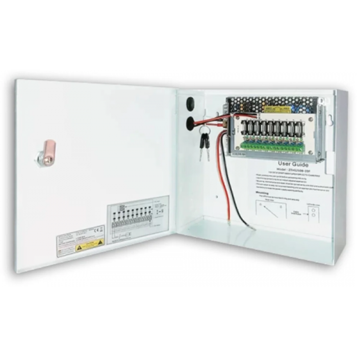 ZTH-1210B-09F Τροφοδοτικό 220Vac / 12~14Vdc / 8.5A / 9 κανάλια με προστασία