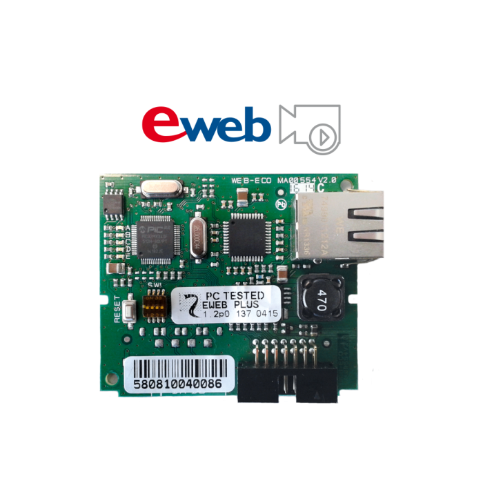 EWEB PLUS VIDEO Πλακέτα επέκτασης LAN/Ethernet με διακομιστή WEB για σύνδεση κέντρων AVS CAPTURE / XTREAM με διαχείριση 8 καμερών ONVIF