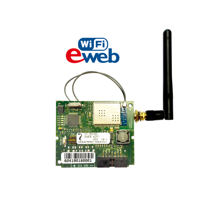EWEB WIFI II Πλακέτα επέκτασης LAN/Ethernet/Wi-Fi με διακομιστή WEB για σύνδεση κέντρων AVS ULTRA / CAPTURE / XTREAM